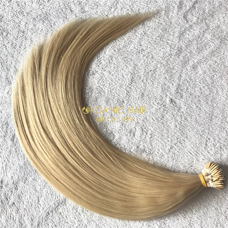 Best human blonde color nano rings hair extensions X198